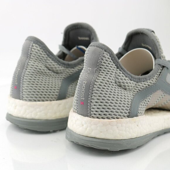 Adidas Womens Boost Running Shoe Size 8 All Terrain Sneaker Gray Stretch Knit - Picture 5 of 12